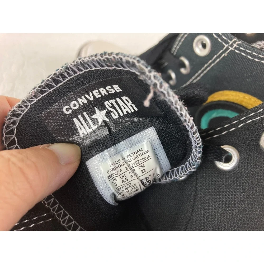 Converse Chuck Taylor High Top Youth 5 Womens 7 Peace Graphic Sneakers School